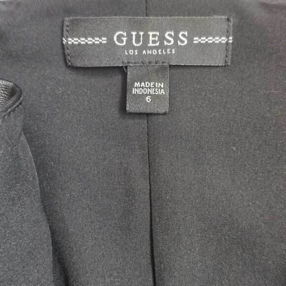 Women's Black Pleather High Waisted Skirt Sz. 6 - Picture 4 of 5